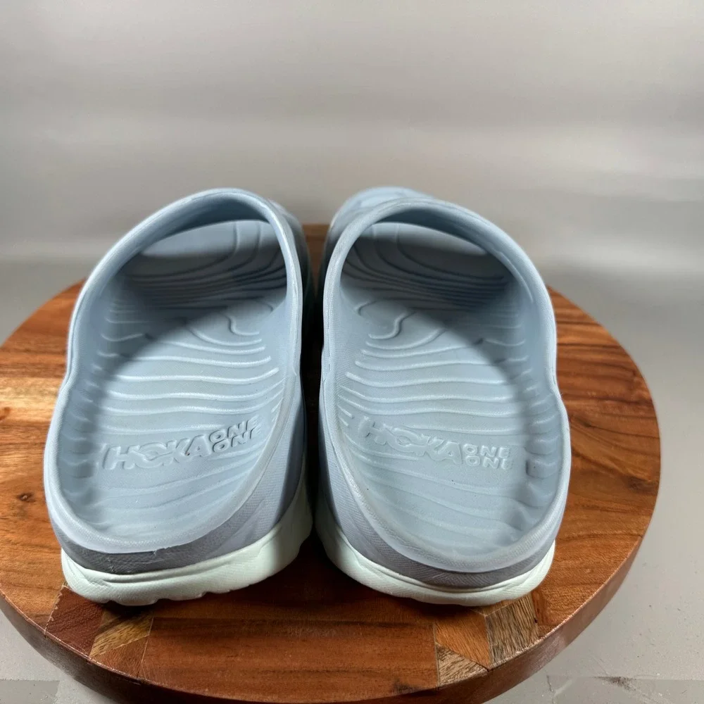Hoka One One Ora Recovery Slide 2 Mens 9 Blue Fog Grey Athletic Comfort Sandals